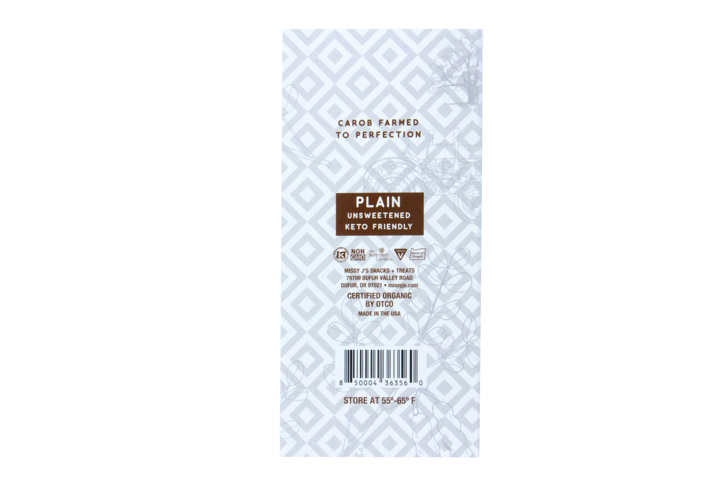 Dark Delight Carob Candy Bar, Unsweetened, Organic