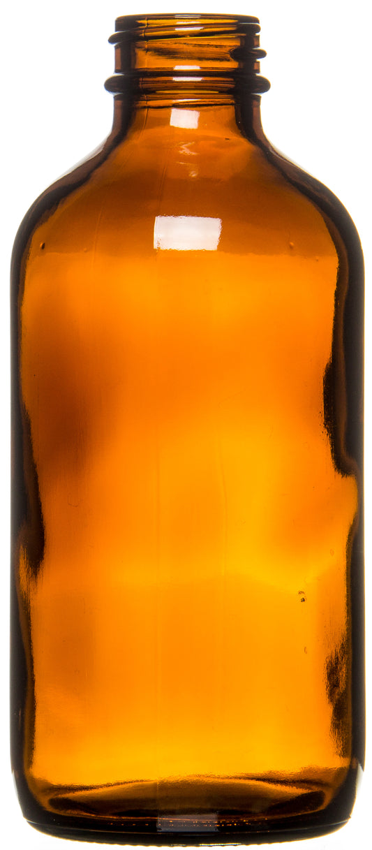 Glass Amber Bottle, 8 oz