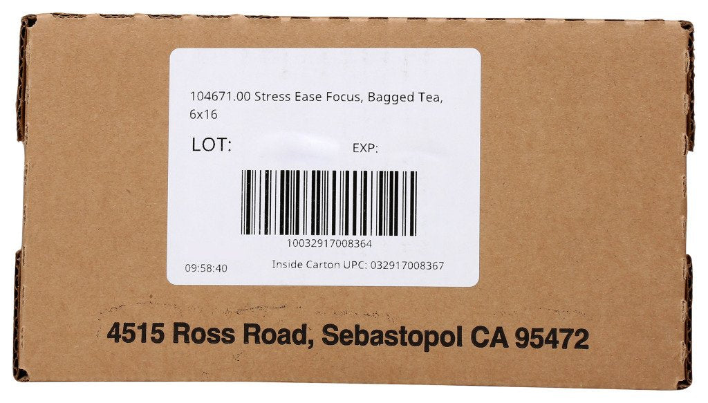 Stress Ease Focus, Ginseng Wild Apple Mint Tea, Organic
