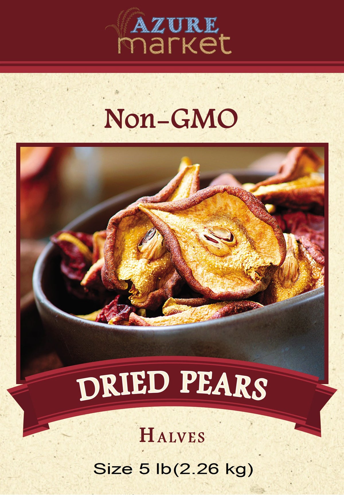 Pears, Halves, Dried, Natural