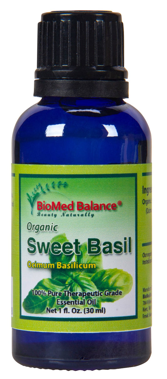 Sweet Basil Essential Oil, Organic