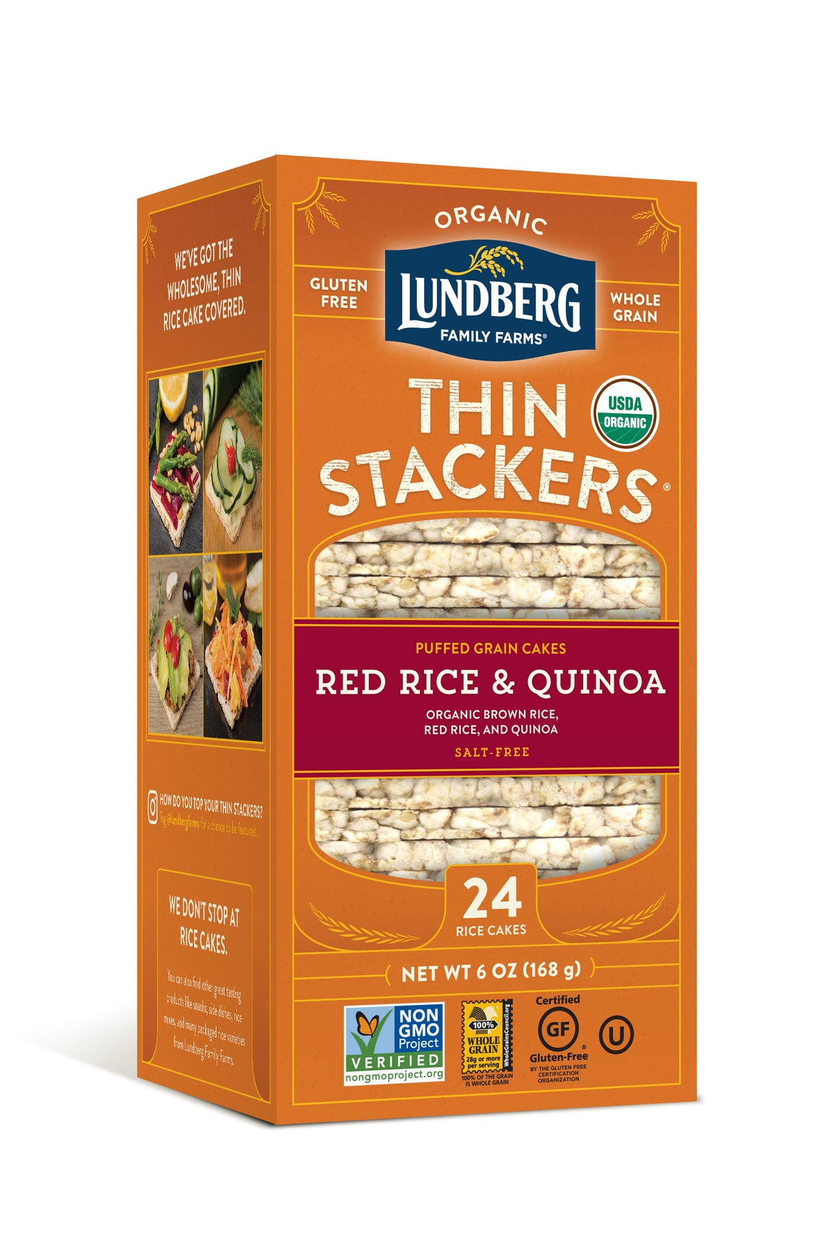 Thin Brown Rice Cakes, Red Rice & Quinoa, Organic