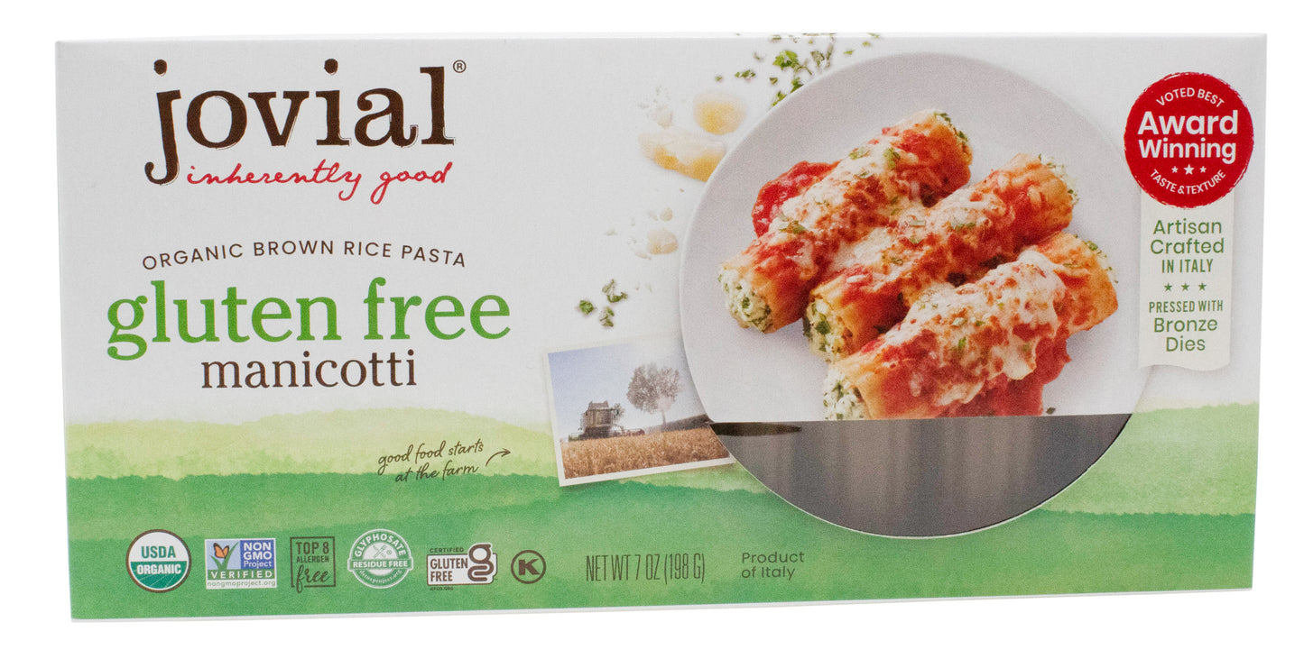 Pasta, Brown Rice, Manicotti, GF, Organic