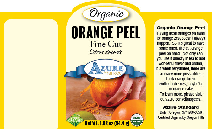 Orange Peel, Fine Cut, Organic