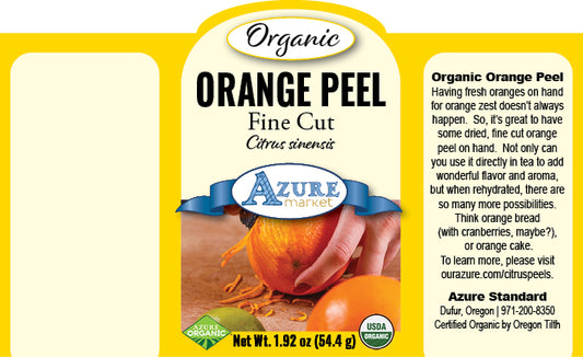 Orange Peel, Fine Cut, Organic