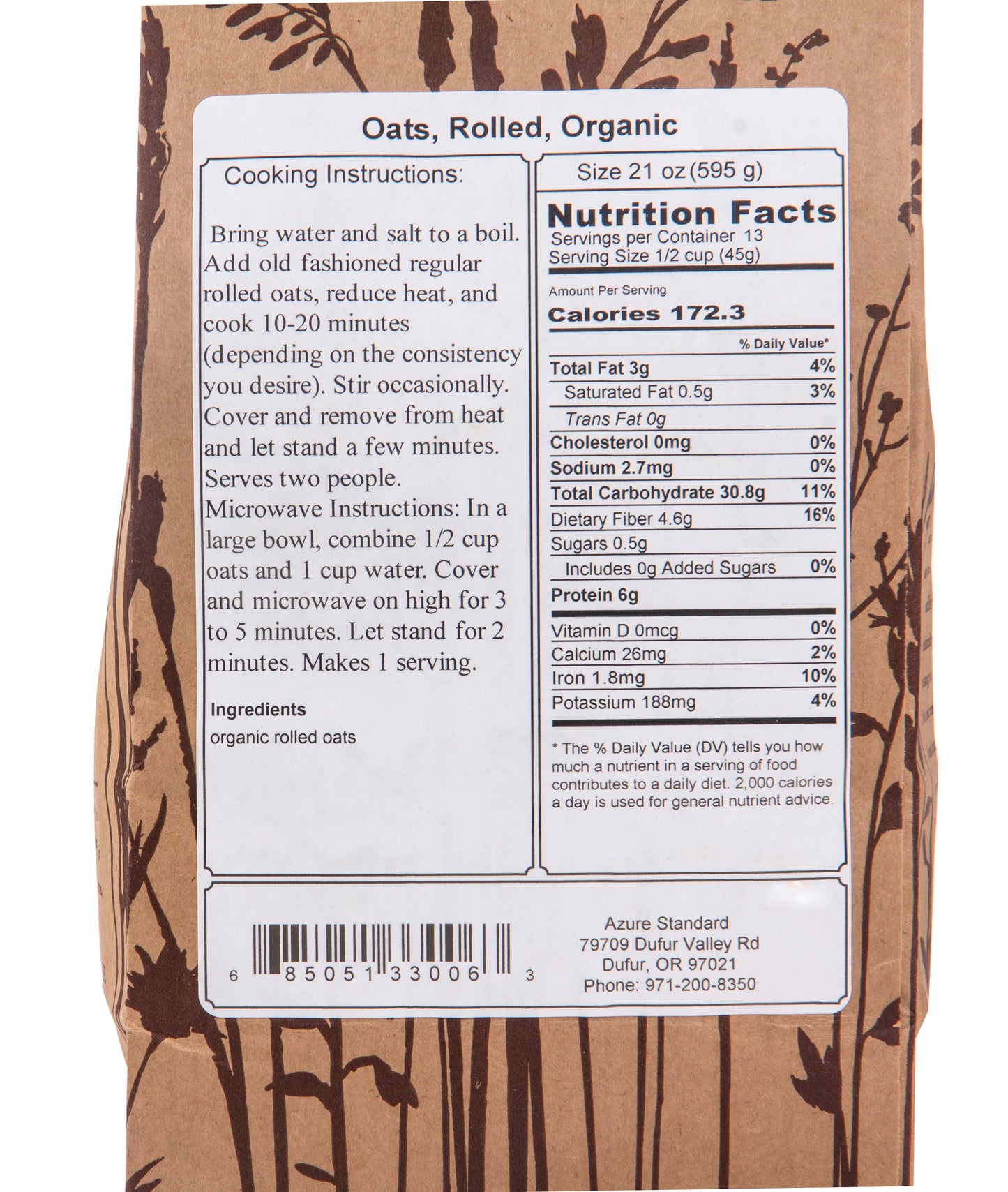 Oats, Rolled, Organic
