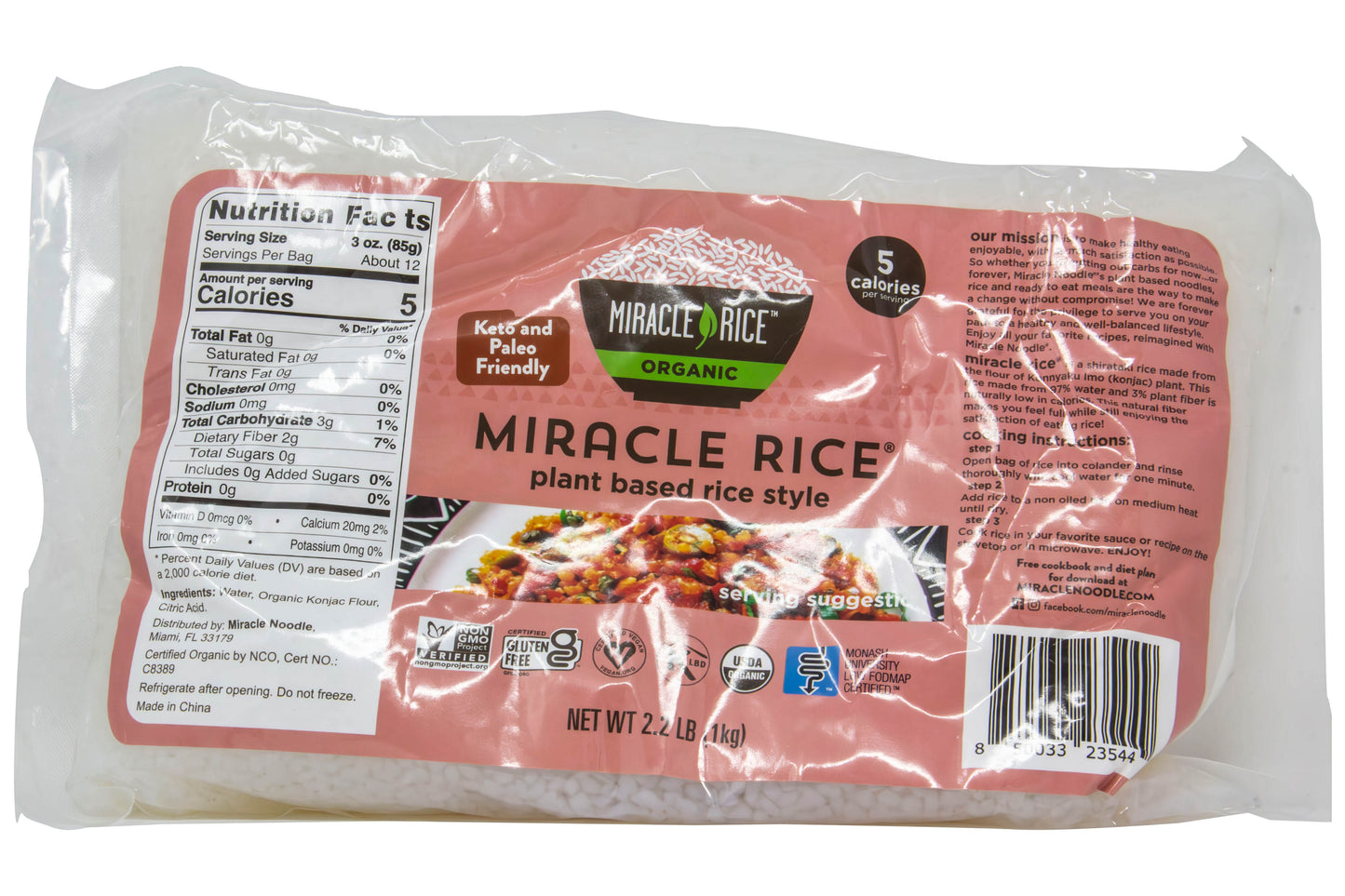 Miracle Noodle, Rice, Organic