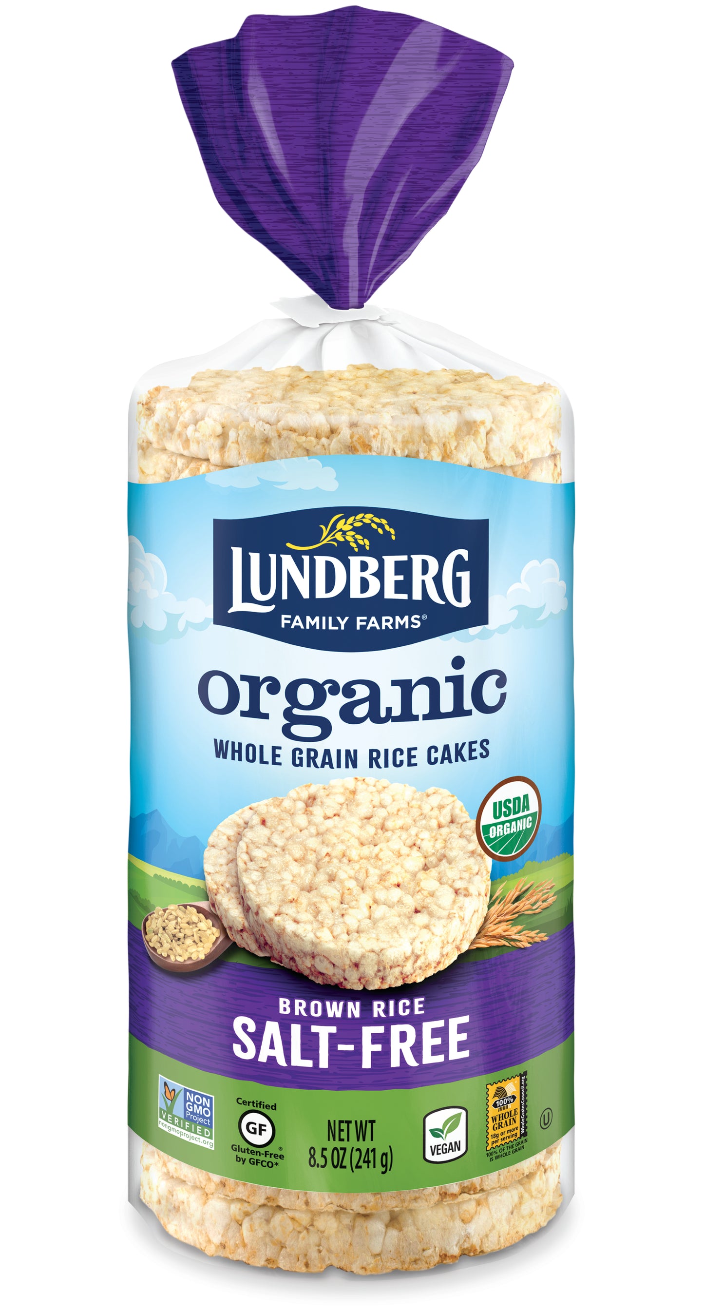 Rice Cakes, Brown, Unsalted, Organic, Gluten Free