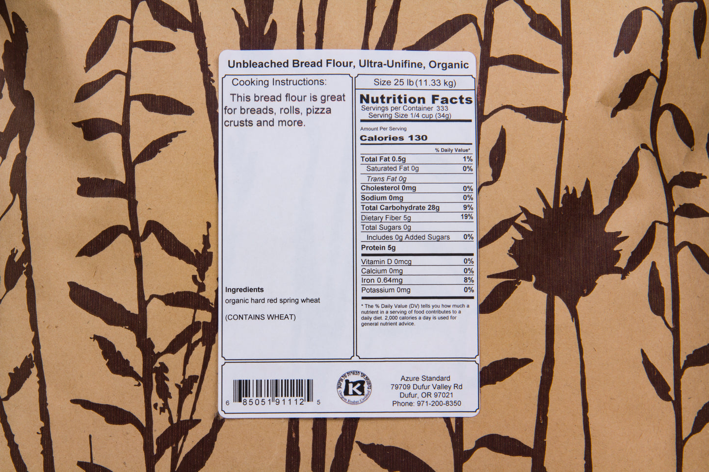 Unbleached Bread Flour, Ultra-Unifine, Organic