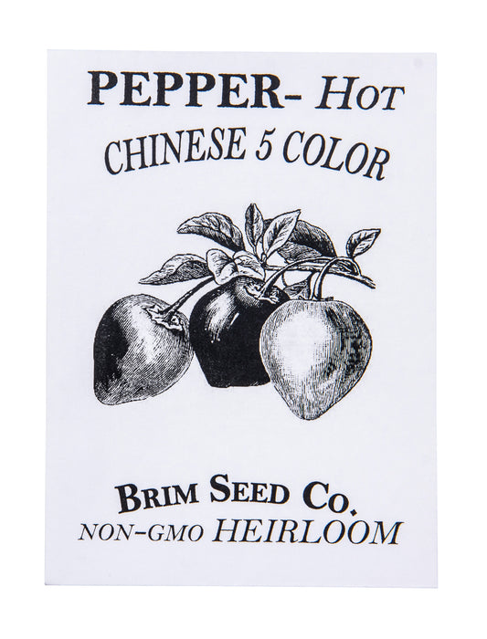 Pepper, Hot Chinese 5 Color Heirloom Seed