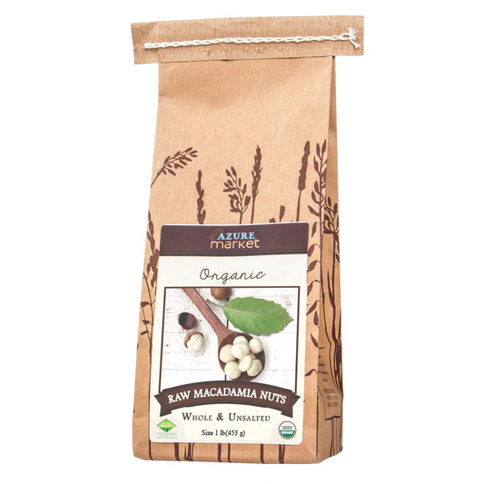 Macadamia Nuts, Whole, Raw, Unsalted, Organic