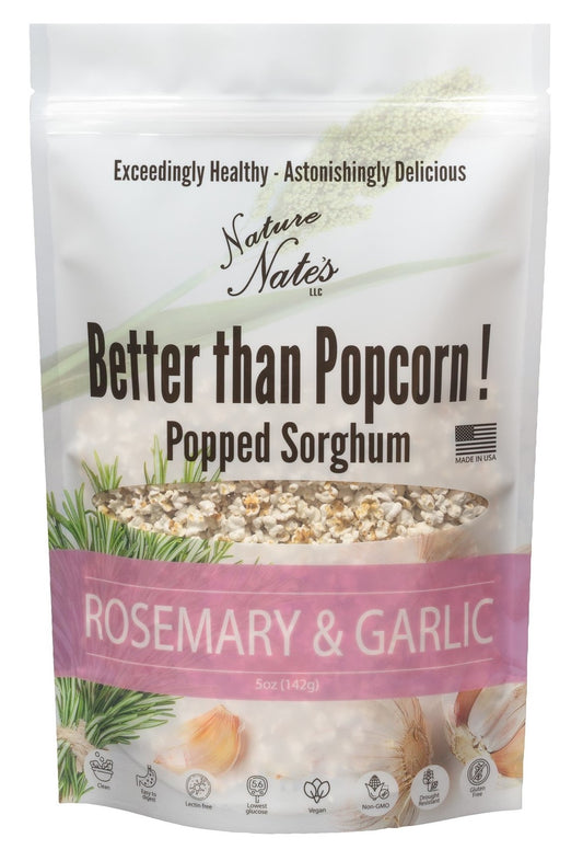 Popped Sorghum, Rosemary and Garlic