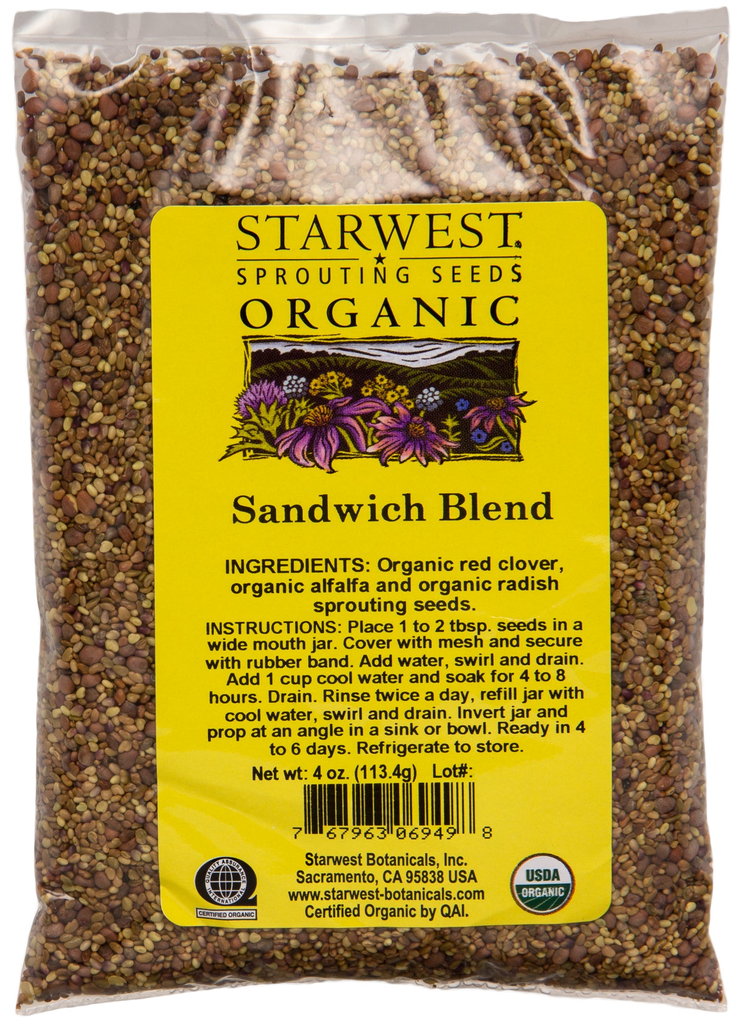 Sandwich Blend Sprouting Seeds, Organic