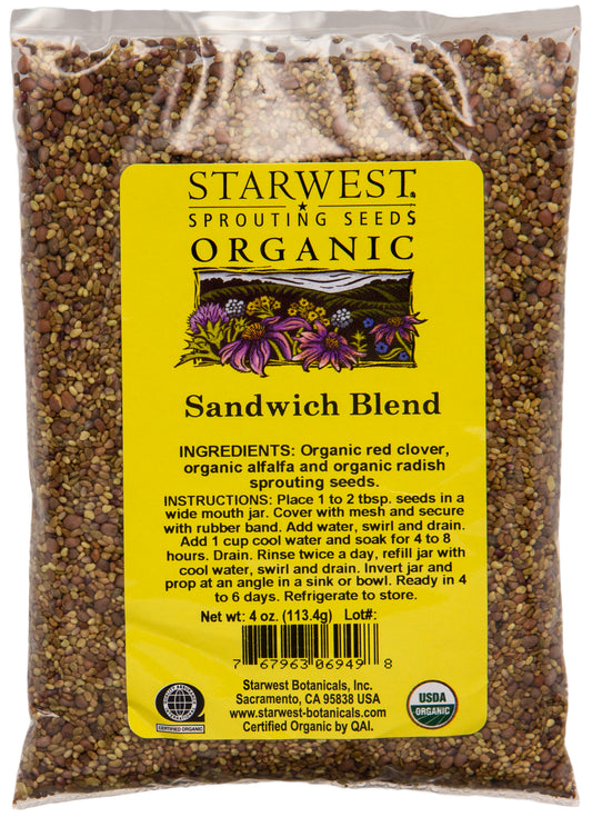 Sandwich Blend Sprouting Seeds, Organic