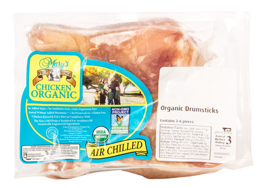 Chicken Drumstick, Organic, Frozen, Random Weight