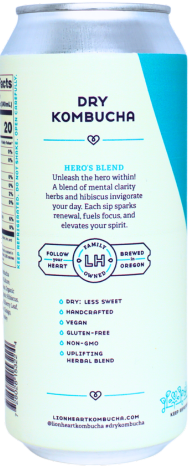 Kombucha, Hero's Blend, Raw