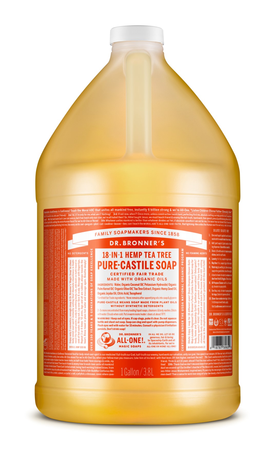 @Hemp Tea Tree Pure Castile Soap, Organic