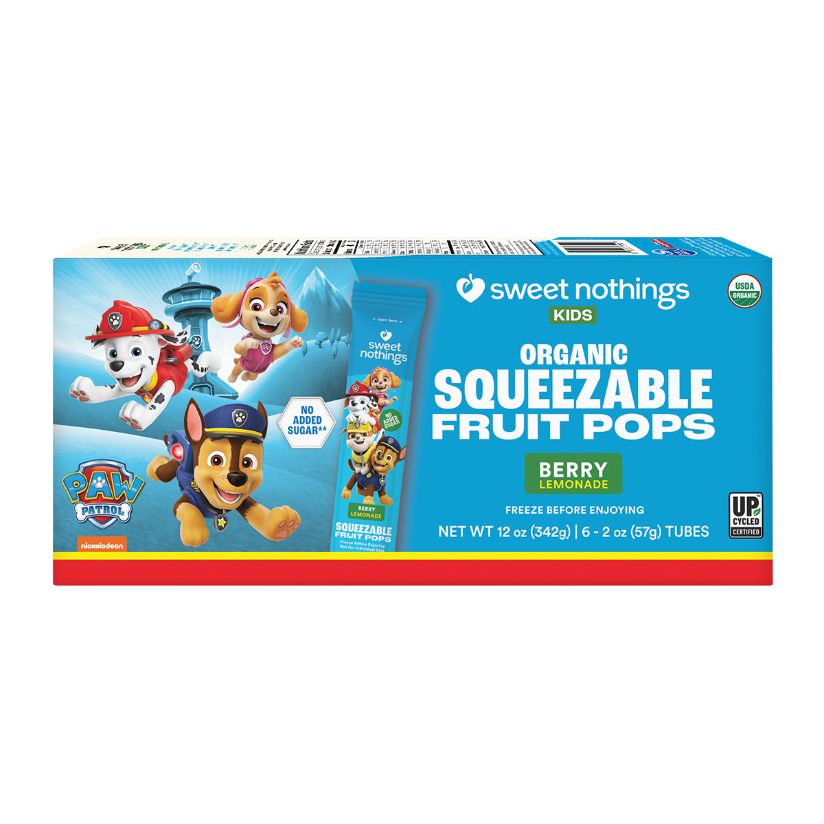 KIDS Squeezable Fruit Pops, Berry Lemonade Paw Patrol, Organic