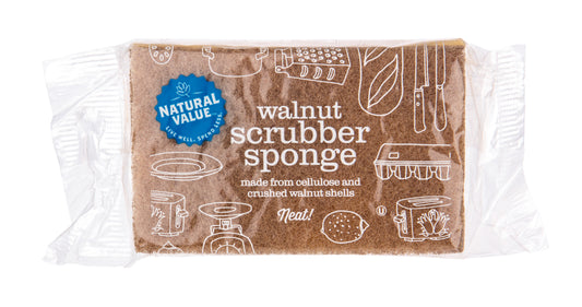 Walnut Scrubber Sponge