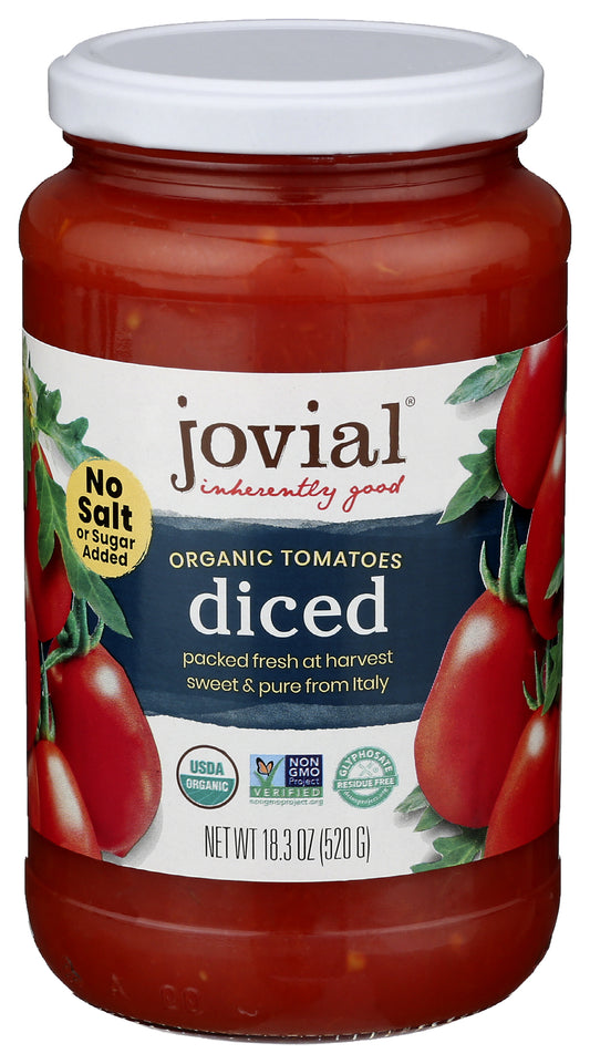 Tomatoes, Diced, in Glass, Organic