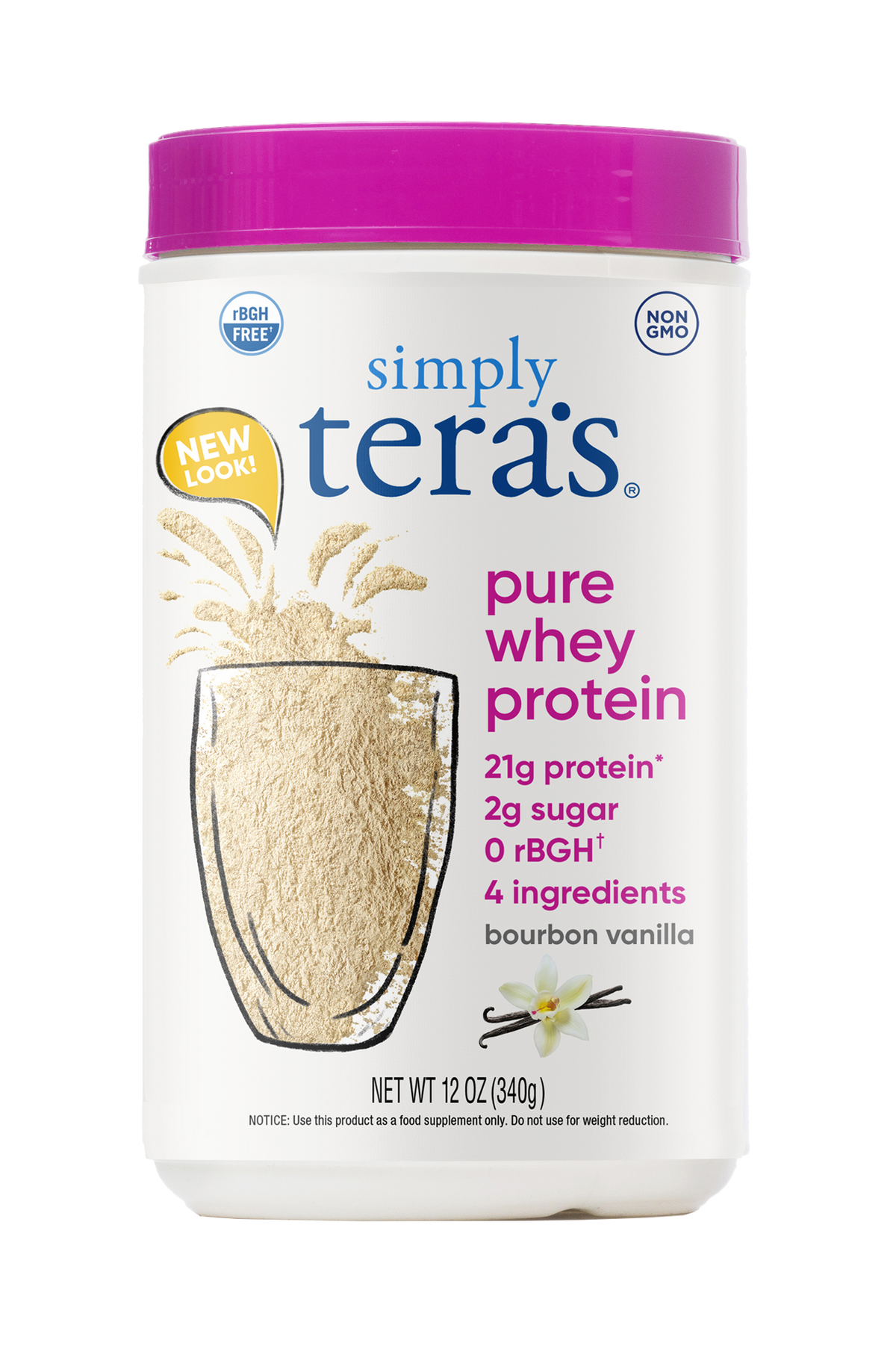 Whey Protein Powder, Grass-fed, Bourbon Vanilla