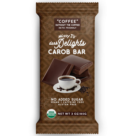 Dark Delight Carob Candy Bar, Coffee, Organic