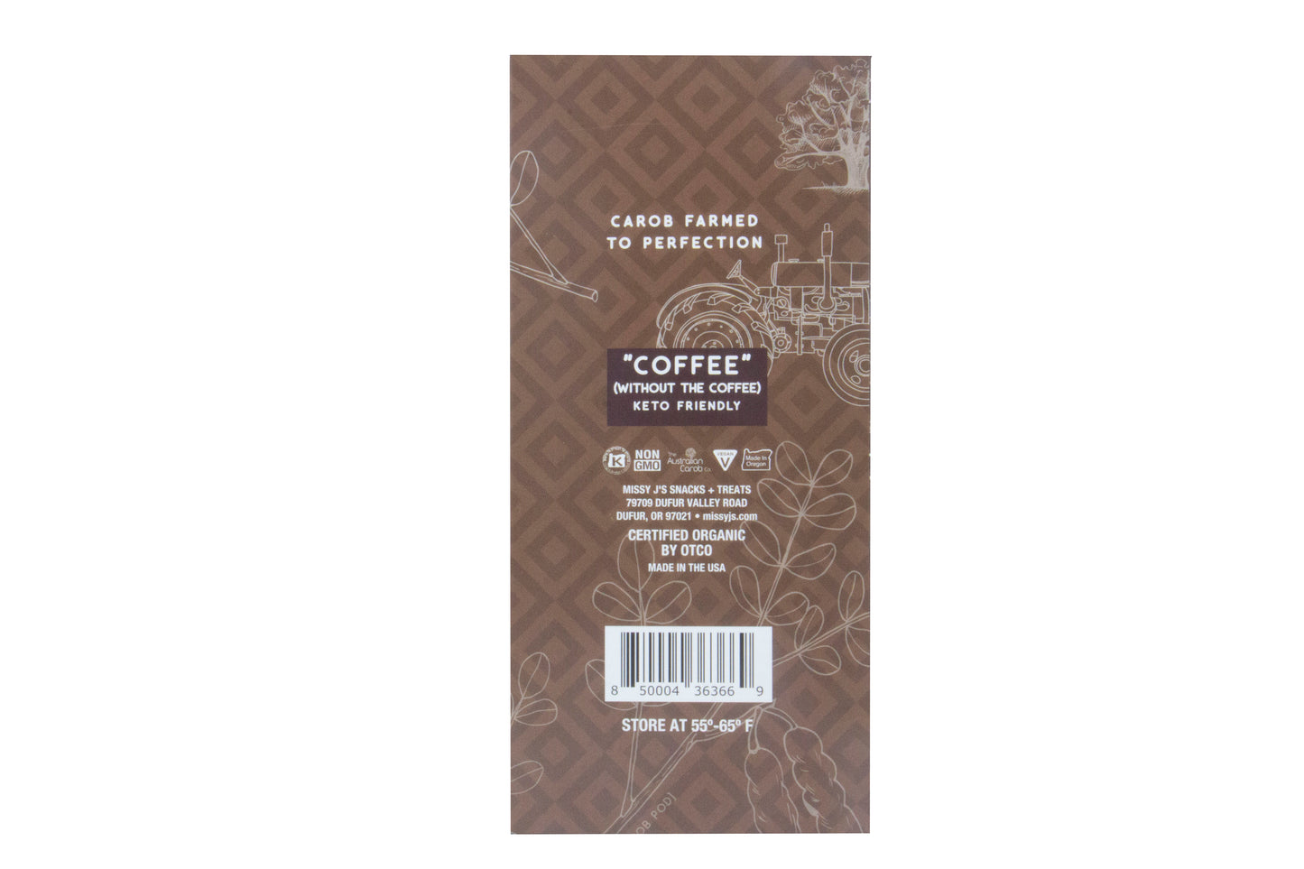 Dark Delight Carob Candy Bar, Coffee, Organic