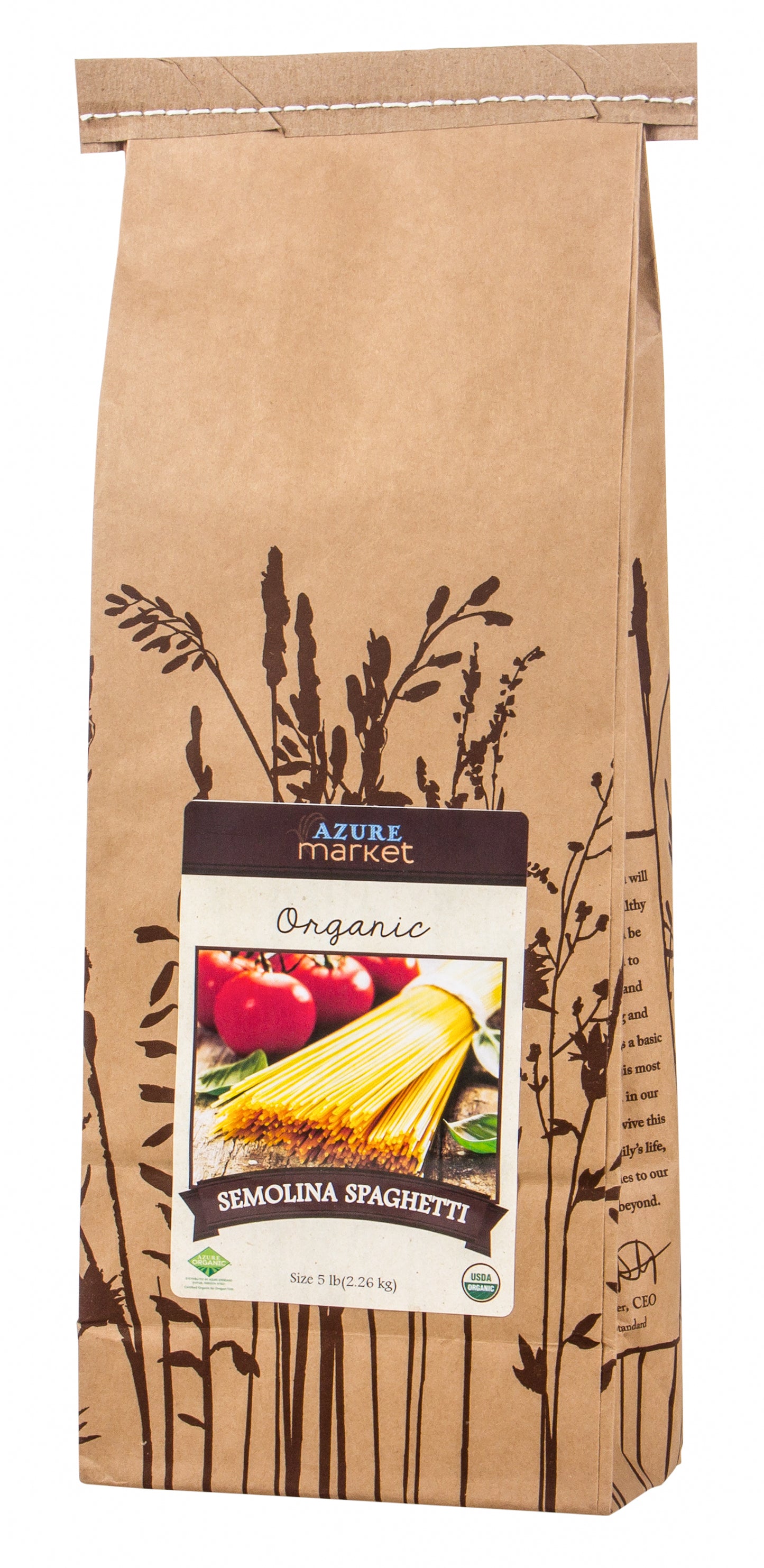 Spaghetti, Semolina Pasta, Organic