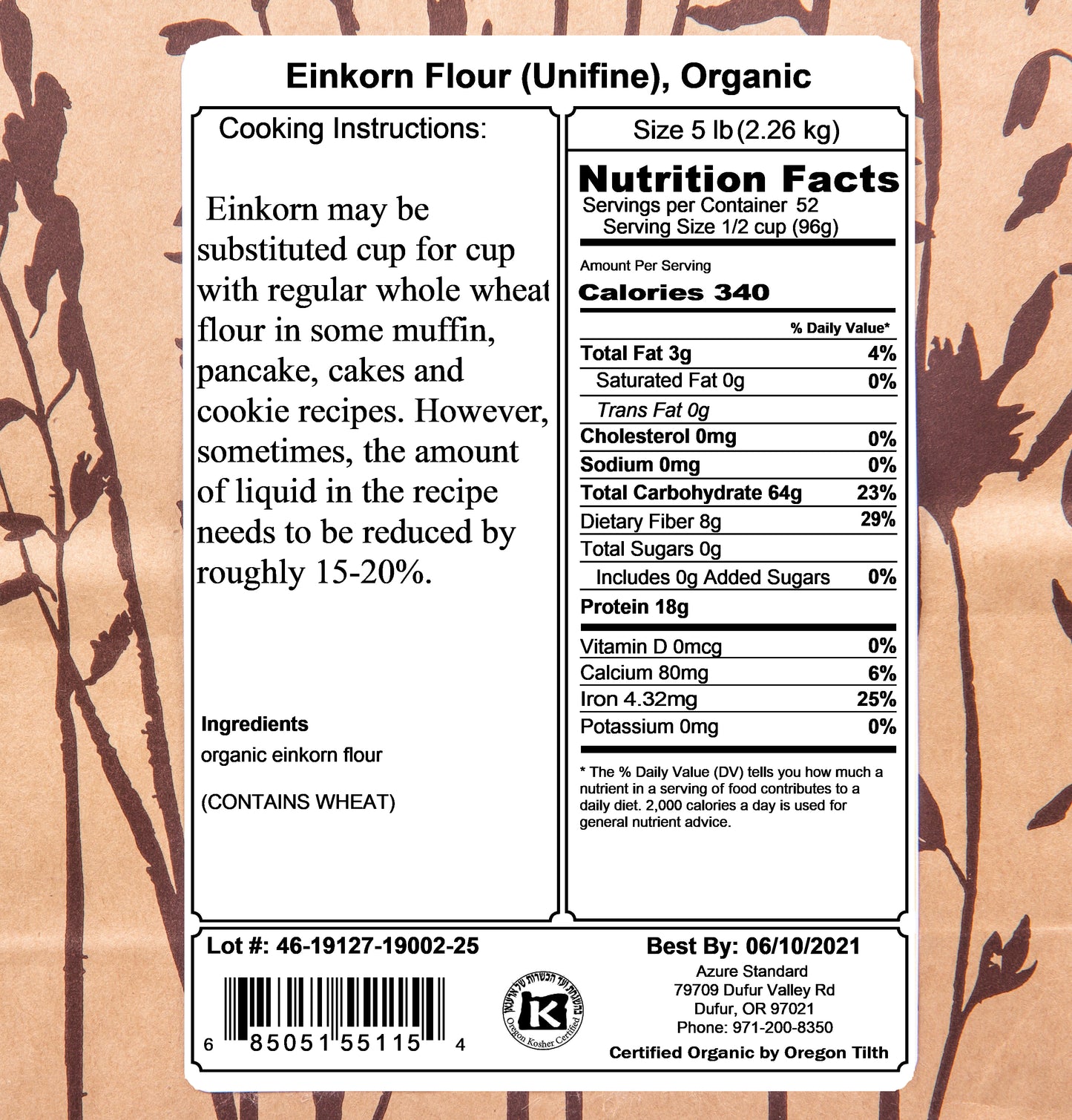 Einkorn Flour (Unifine), Organic