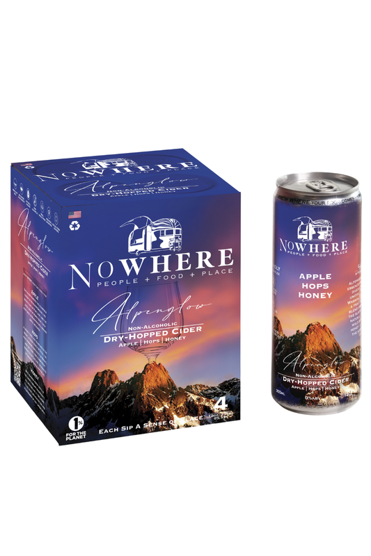 Craft Beverage, Alpenglow, Dry Cider, Apple, Hops, Honey, -Non Alcoholic