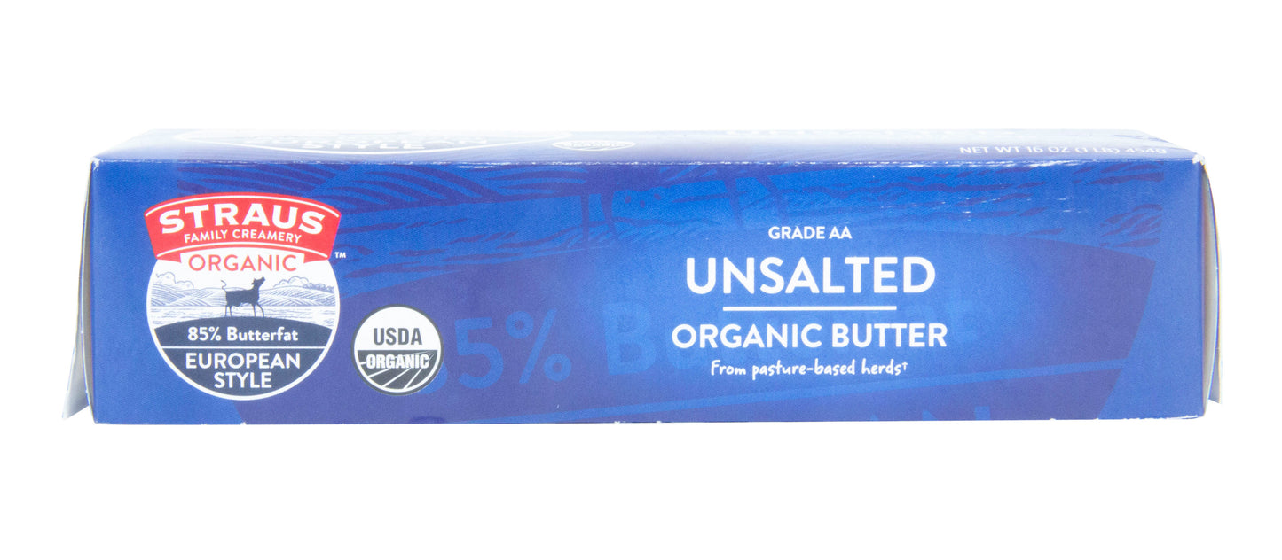 European Style Butter, Sweet, Unsalted, Organic