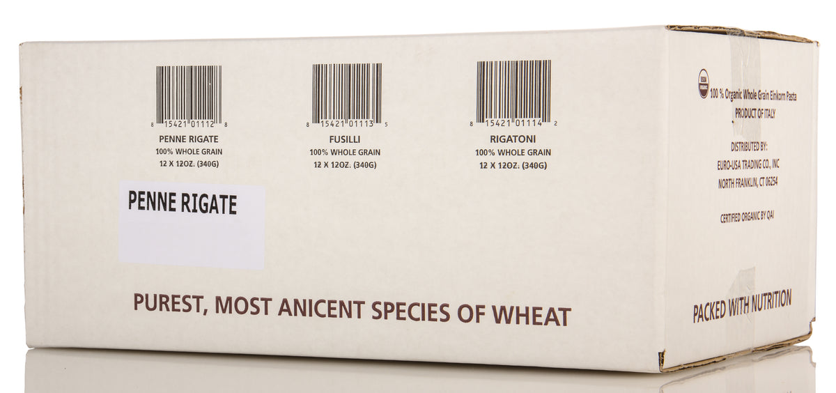 Pasta, Einkorn, Whole Wheat, Penne Rigate, Organic