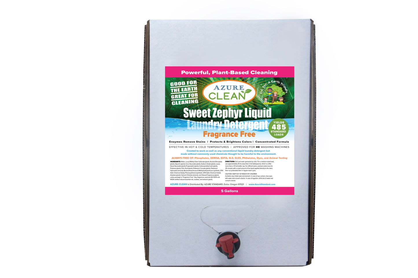 Sweet Zephyr Laundry Liquid, (Hot & Cold), Fragrance Free