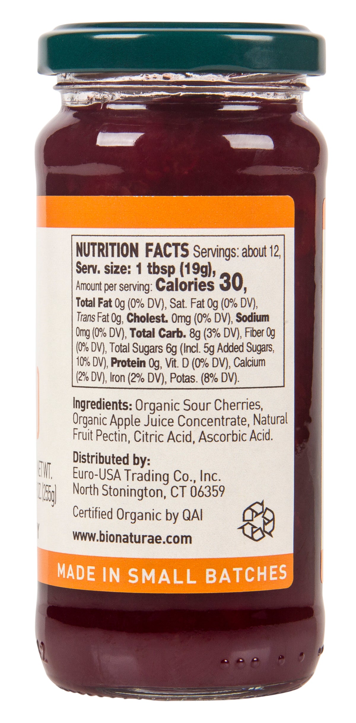 Sour Cherry Fruit Spread, Organic