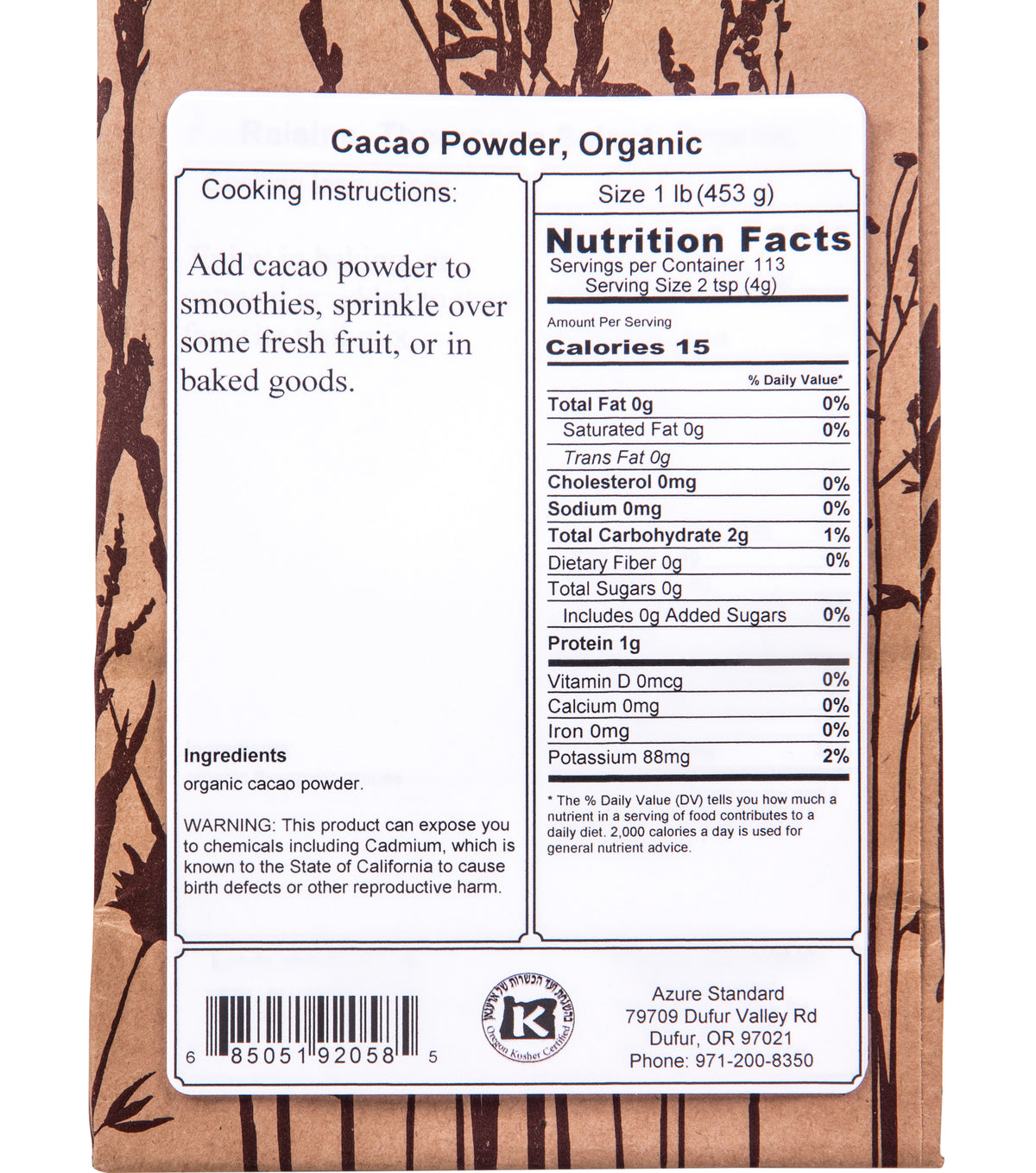 Cacao Powder, Organic
