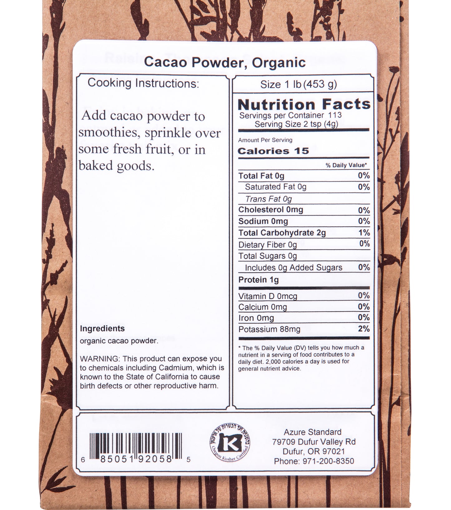 Cacao Powder, Organic