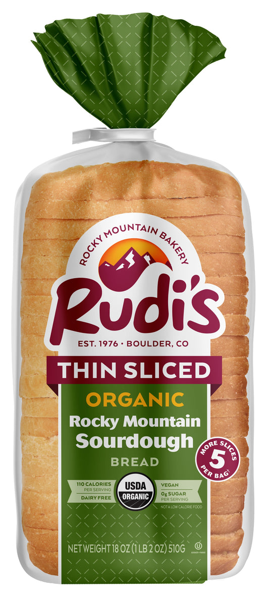 Rocky Mountain Sourdough Bread, Thin Sliced, Frozen, Organic