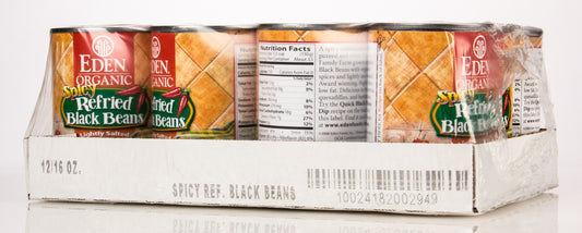Spicy Refried Black Beans, Organic
