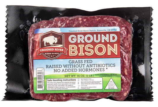 Ground Bison, Grass-Fed, Frozen