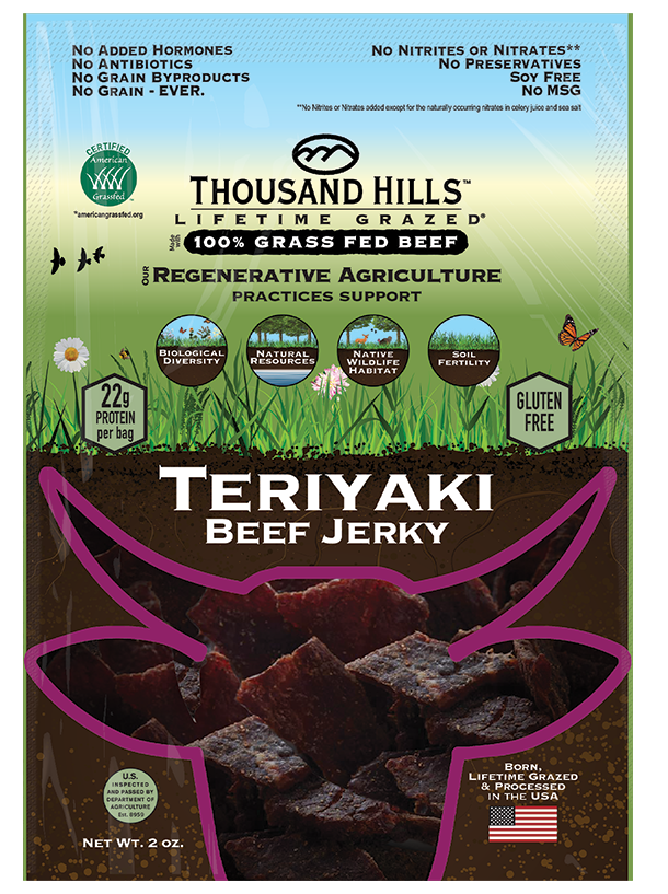 Beef Jerky, Teriyaki, Grass-Fed