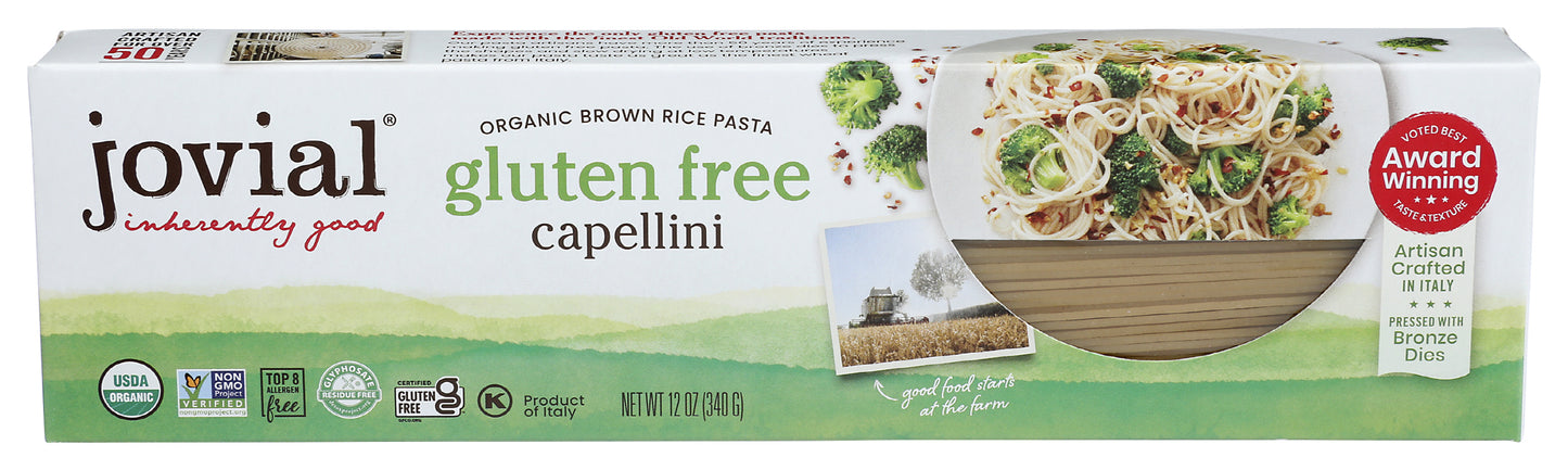 Pasta, Brown Rice, Capellini, GF, Organic