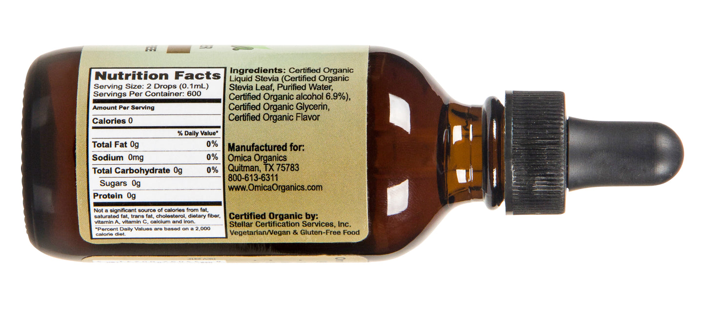 Liquid Stevia Extract, Vanilla, Organic