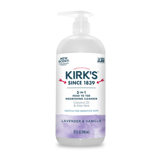 Body Wash, 3 in 1 Head to Toe Nourishing Cleanser, Lavender & Vanilla