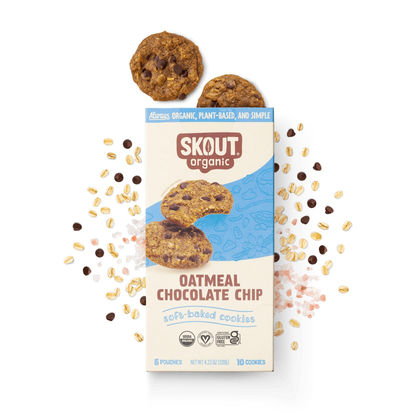 Cookies, Soft Baked,  Oatmeal Chocolate Chip, Organic