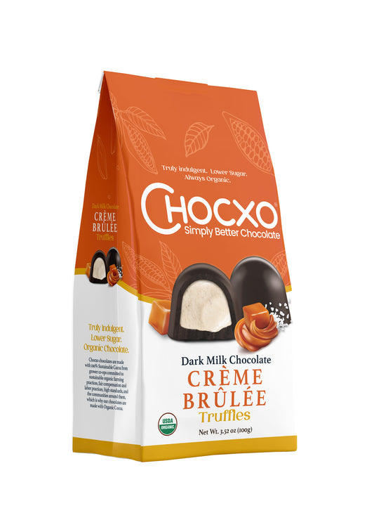 Dark Chocolate Truffle, Creme Brulee, Organic