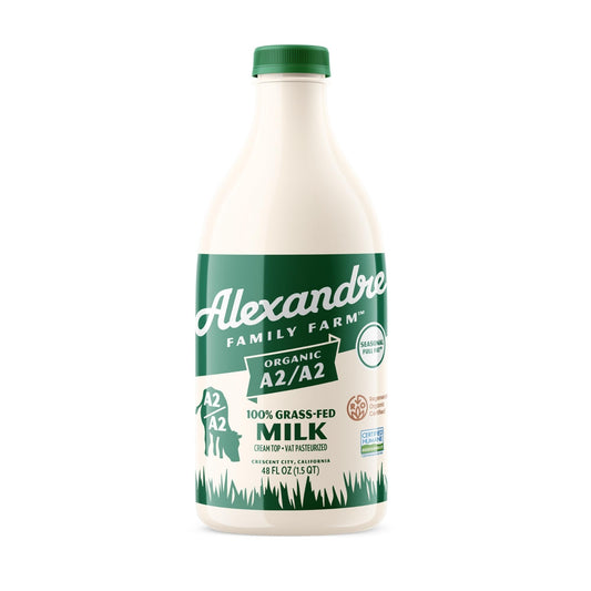 Whole Milk, A2, 100% Grass-Fed, Seasonal Full Fat*, Organic