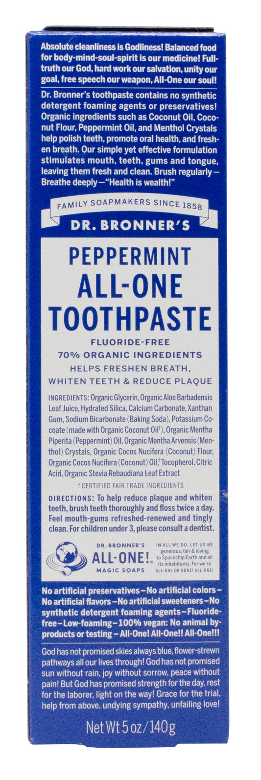 Toothpaste, All-One, Peppermint