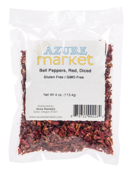 Bell Peppers, Red, Diced, Dehydrated