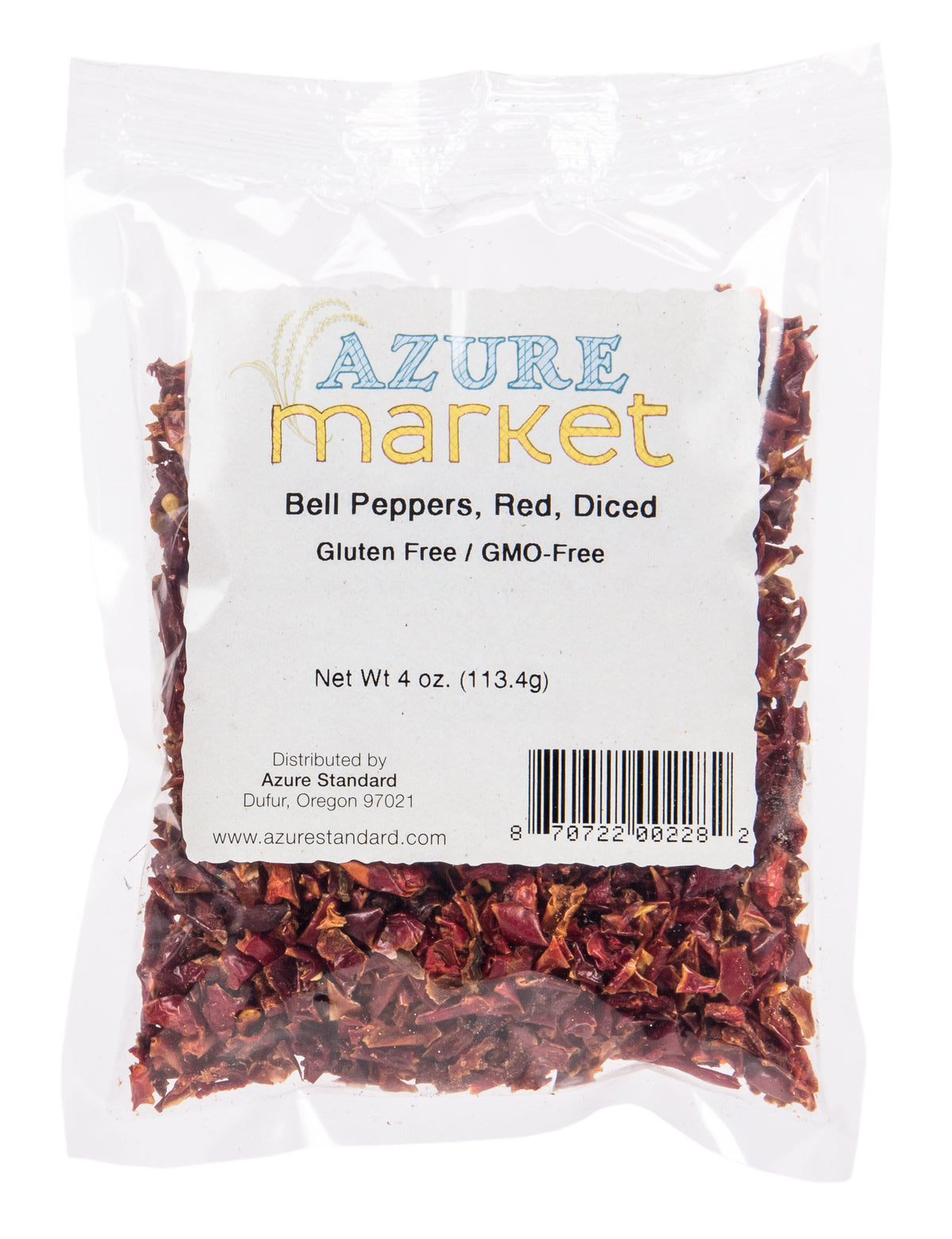 Bell Peppers, Red, Diced, Dehydrated