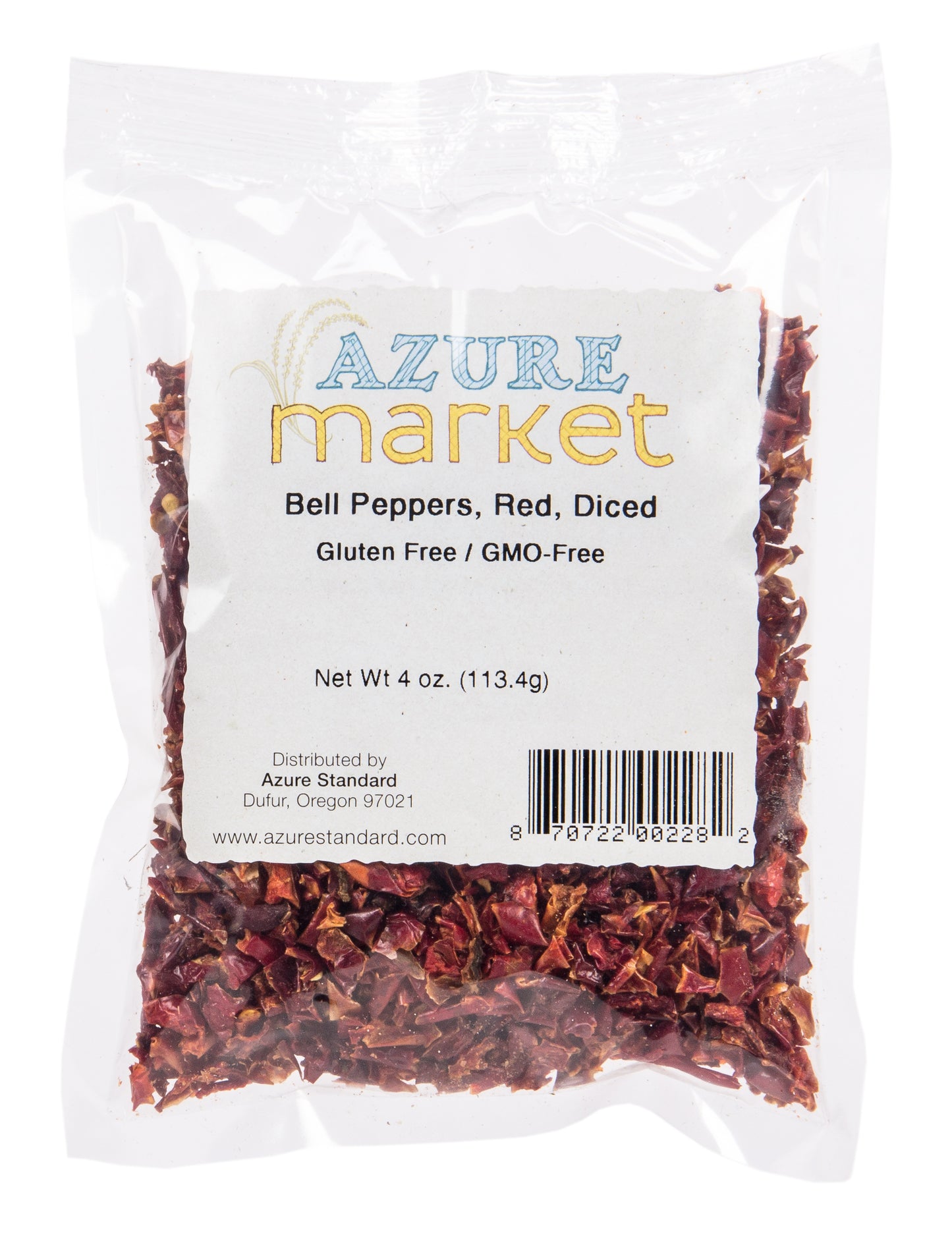 Bell Peppers, Red, Diced, Dehydrated